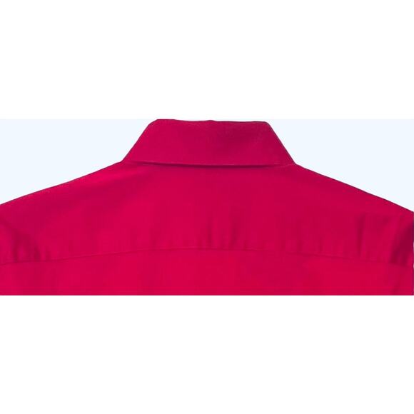 VAN HEUSEN LONG SLV BUTTON-UP DRESS SHIRT, MENS, XL - 17/17-1/2. (34-35), RED - Picture 6 of 11